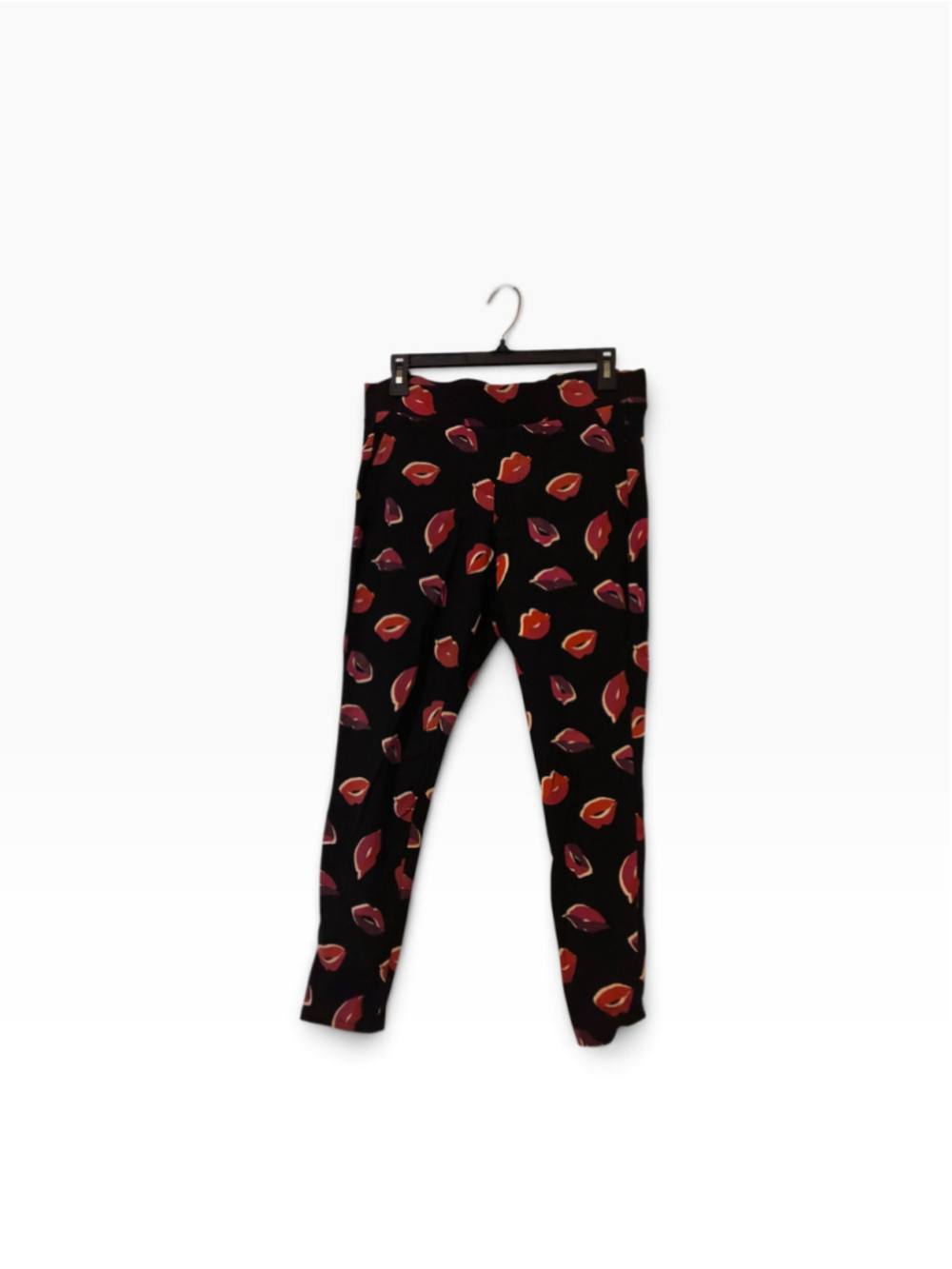 Women's Torrid Leggings 1X Black Red Lip Print Pants